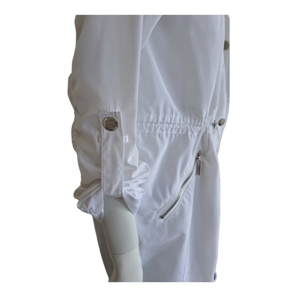 Vince Camuto white women's trench adjustable waist and sleeves autumn fa… - Picture 6 of 15